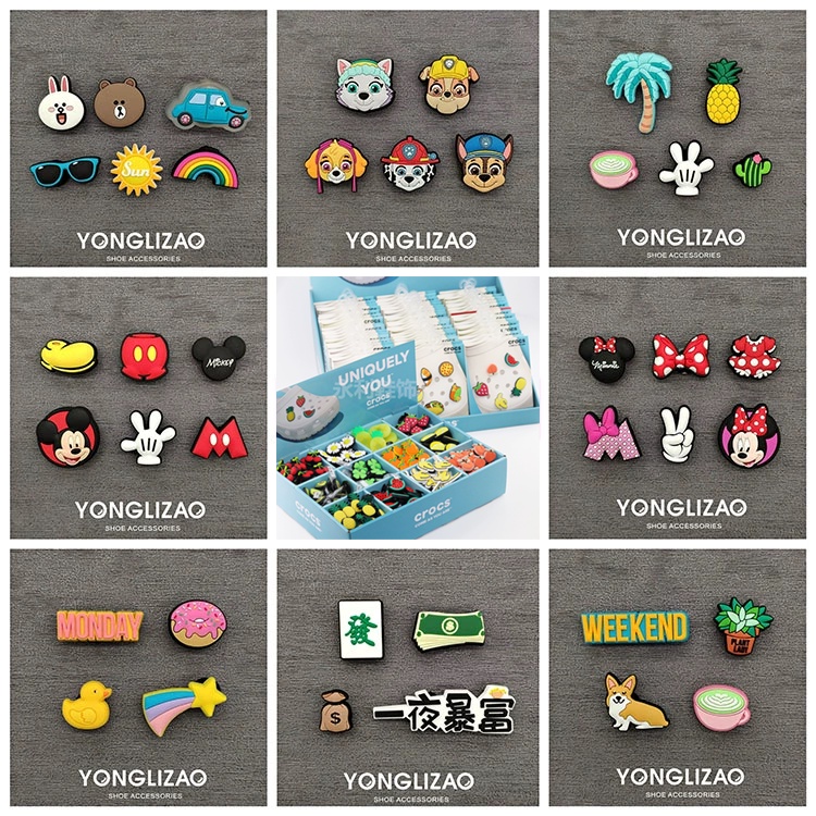 Khóa Cài Trang Trí Giày cross jibbitz Daquan chamr dép crocs