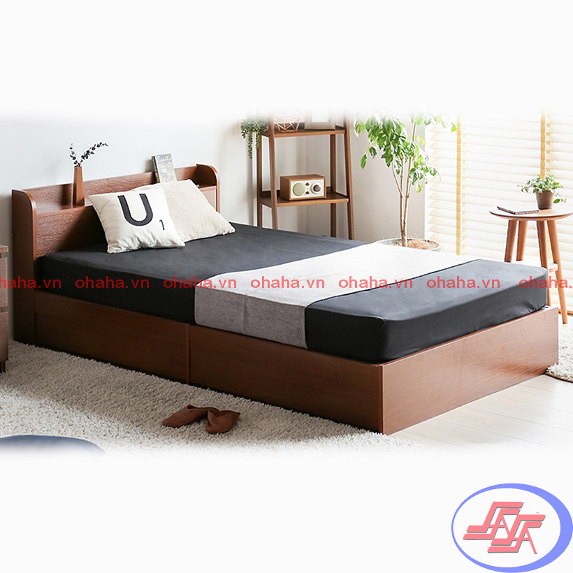 [ Freeship HCM ] [Trả góp 0%]  GIƯỜNG NGỦ GỖ CÔNG NGHIỆP CAO CẤP OHAHA - GC002