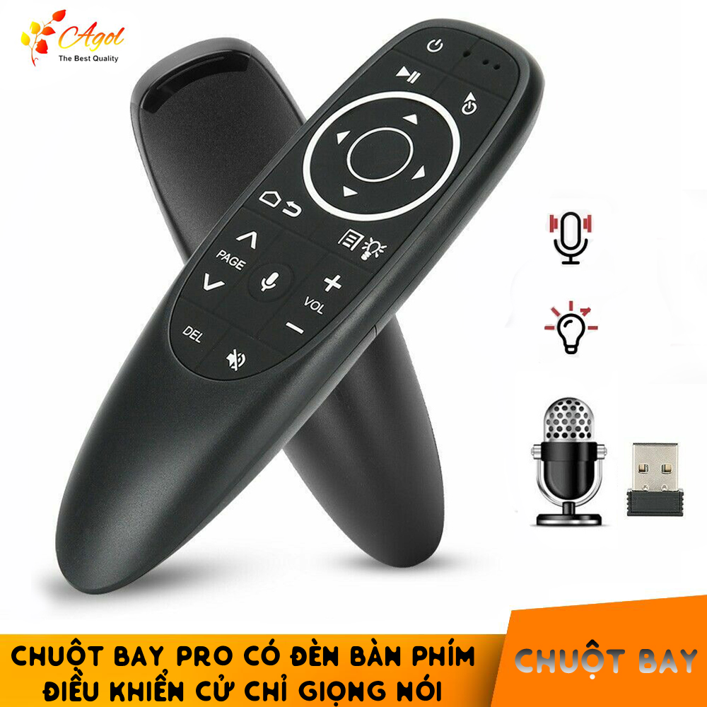Chuột Bay g10s có đèn bàn phím điều khiển tìm kiếm giọng nói Air Mouse Remote Voice Pro tìm kiếm nội dung bằng giọng nói và cử chỉ tay người dùng