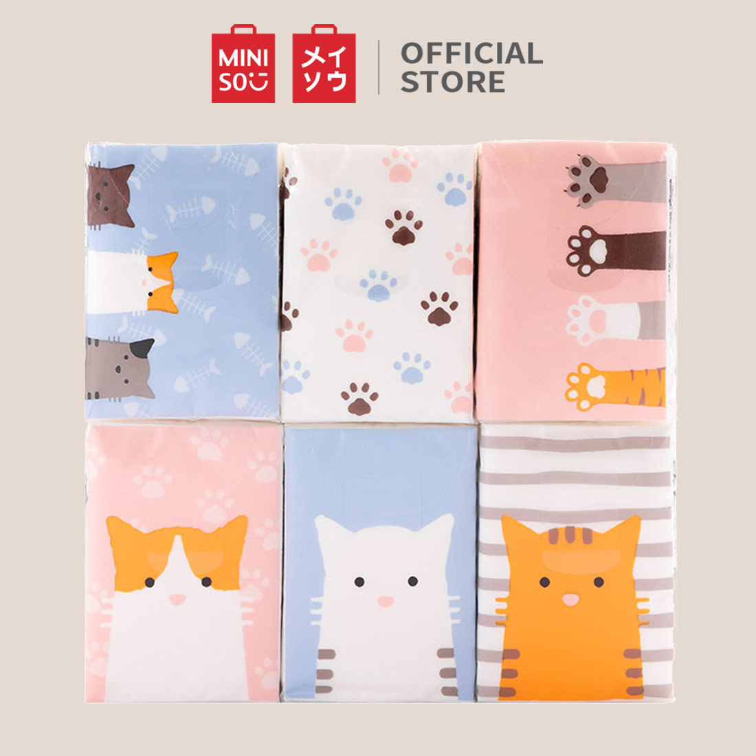 Miniso Khăn giấy Cartoon(18 Packs)