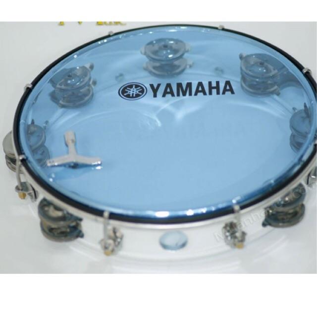 ✧✖♤ Trống lắc tay - Lục lạc gõ bo Inox Tambourine Yamaha MT6-102B (Xanh)