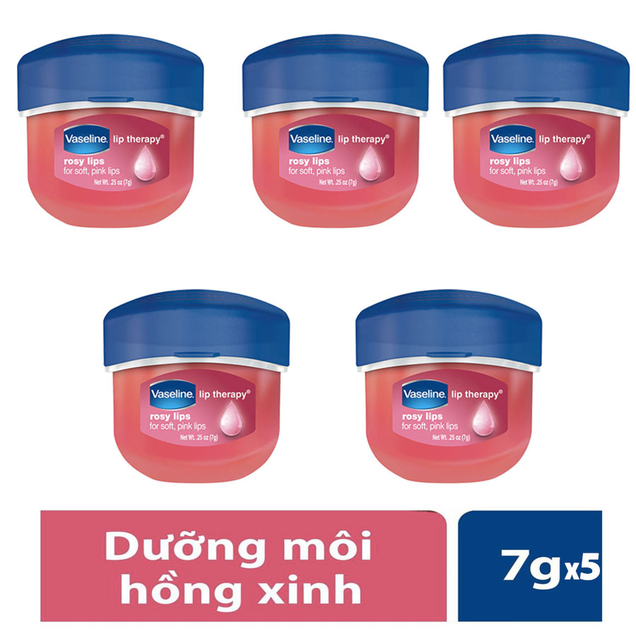 5 SON DƯỠNG MÔI VASELINE CHÍNH HÃNG - DƯỠNG ẨM -HỒNG MÔI TỰ NHIÊN-CHỐNG NỨT NẺ MÔI