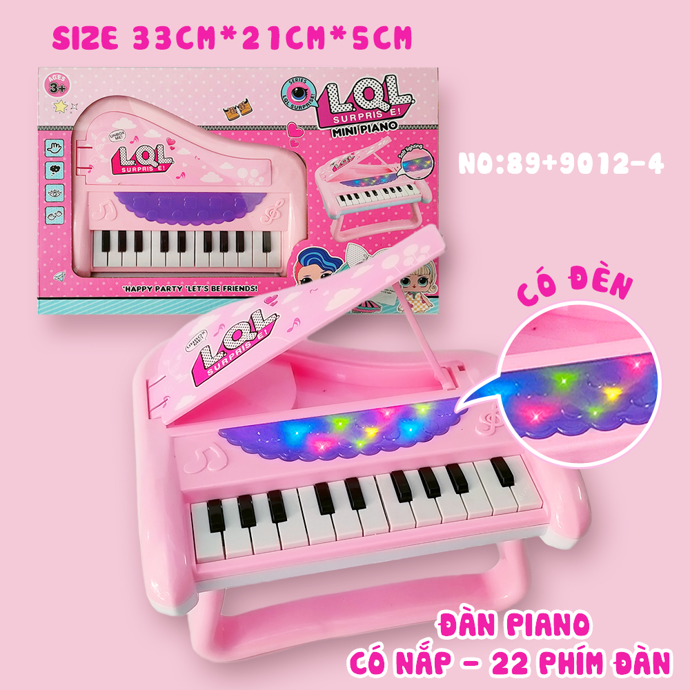 Đàn piano organ 22 phím đàn có đèn chân đứng nắp đậy cho bé