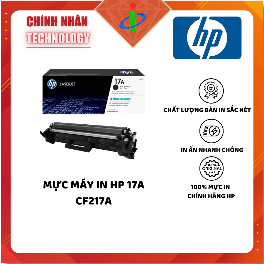 Mực máy in hp 17a cf217a / chinh nhan technology