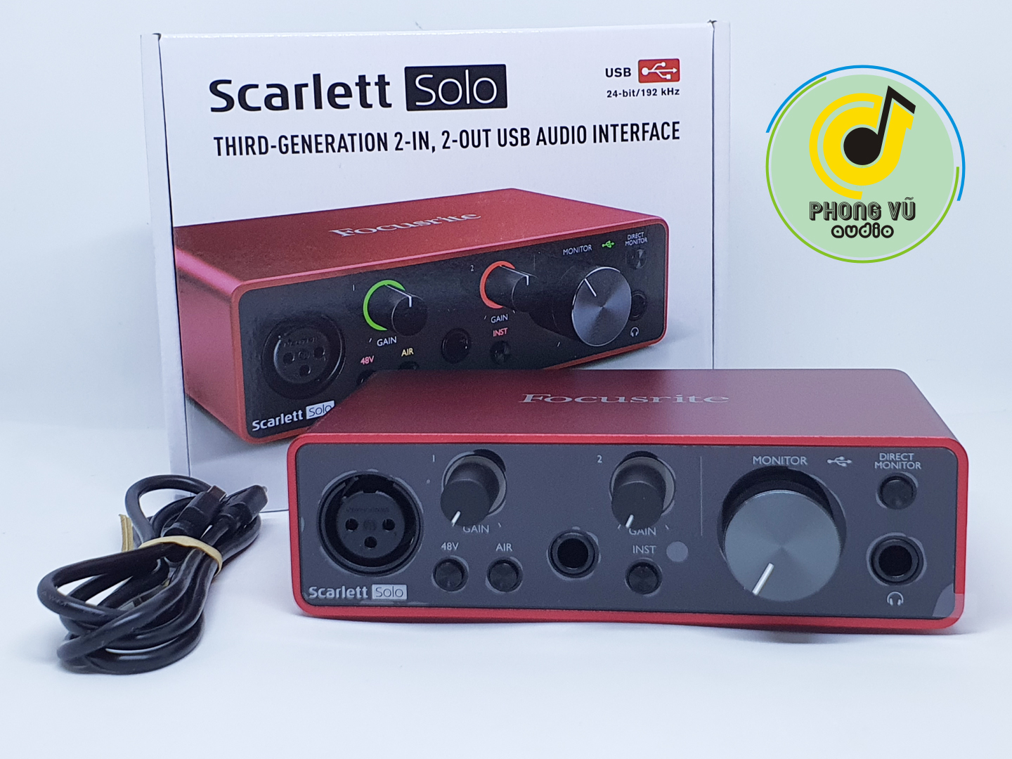 Soundcard Focusrite Scarlett Solo gen3 (3rd Generation) gen3 thu âm chuyên nghiệp