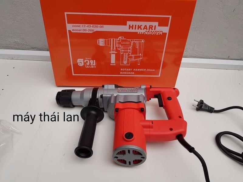 Máy đục bê tông hikari 06-26b .Thiết kế chuyên dụng có 2 chức năng là khoan và đục bê tông, có thể khoanđến mũi 26mm và đục phá bê tông, tường xây ..