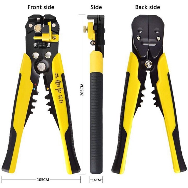 ✅kềm,kìm tuốt dây điện kết hợp bấm đầu cos 0.2-6mm