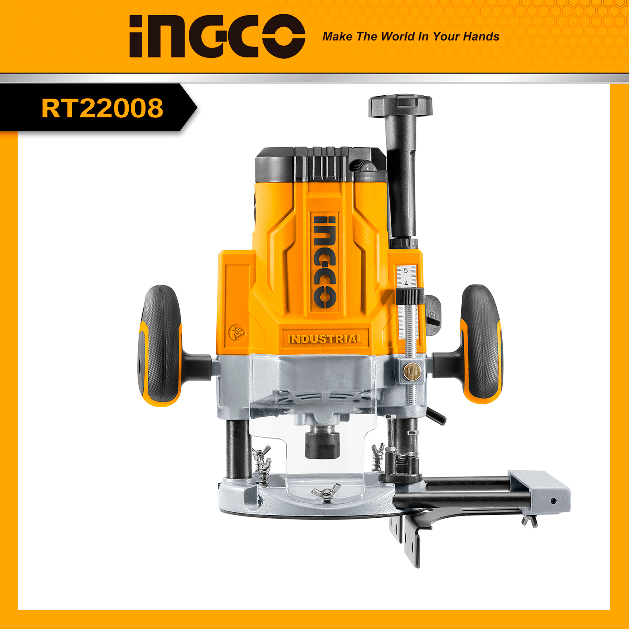 Máy phay gỗ ingco 2200w 12.7mm rt22008