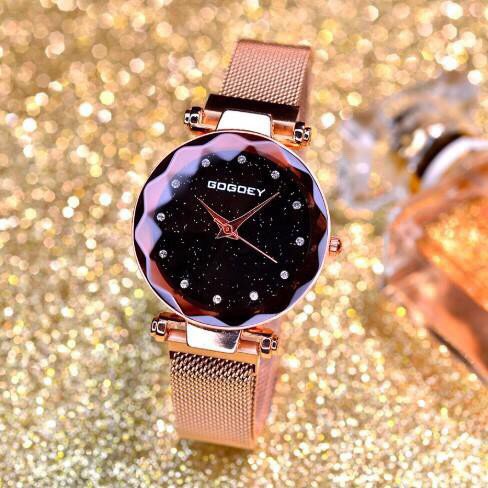 Đồng hồ thời trang nữ GoGoey dây lưới khóa nam châm SC245