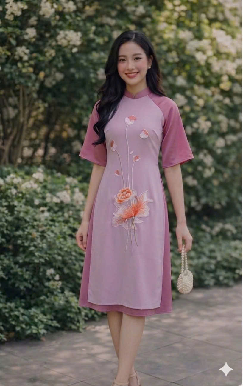 Áo dài Việt Nam, áo dài cách tân liền thân, đi lễ chùa