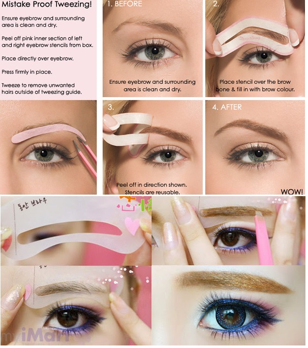 [HCM]Sét 3 Khuôn Vẽ Chân Mày Hàn Quốc Siêu Đẹp