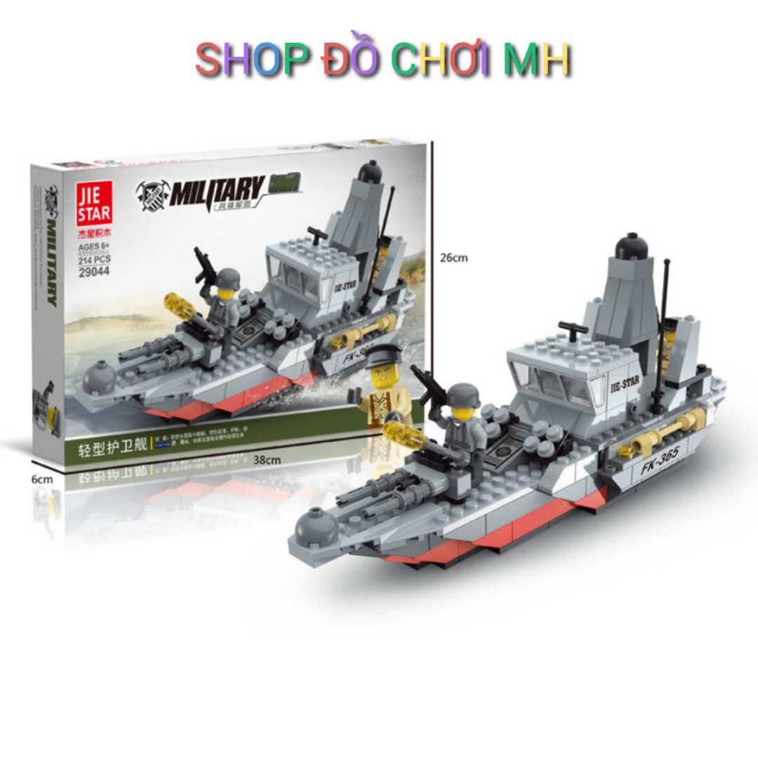 đồ chơi xếp hình lắp ráp jie star 29044-tàu tuần tra hải cảnh
