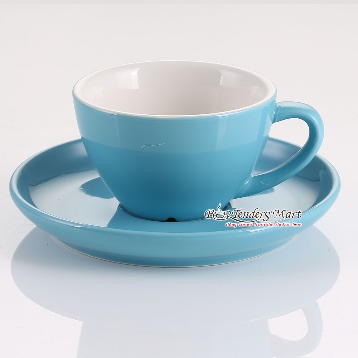 Tách Cappuccino Bằng Sứ Yami Chuẩn WBC 250CC Màu xanh dương