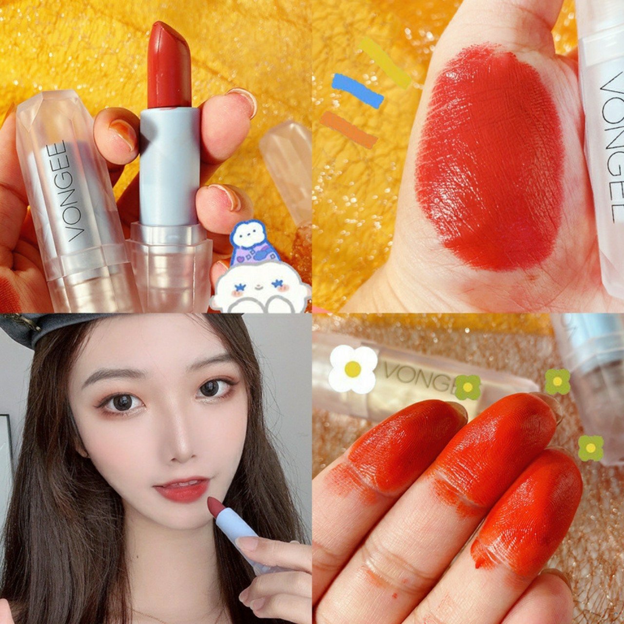 Son Thỏi Lì VONGEE VỎ TRONG SUỐT