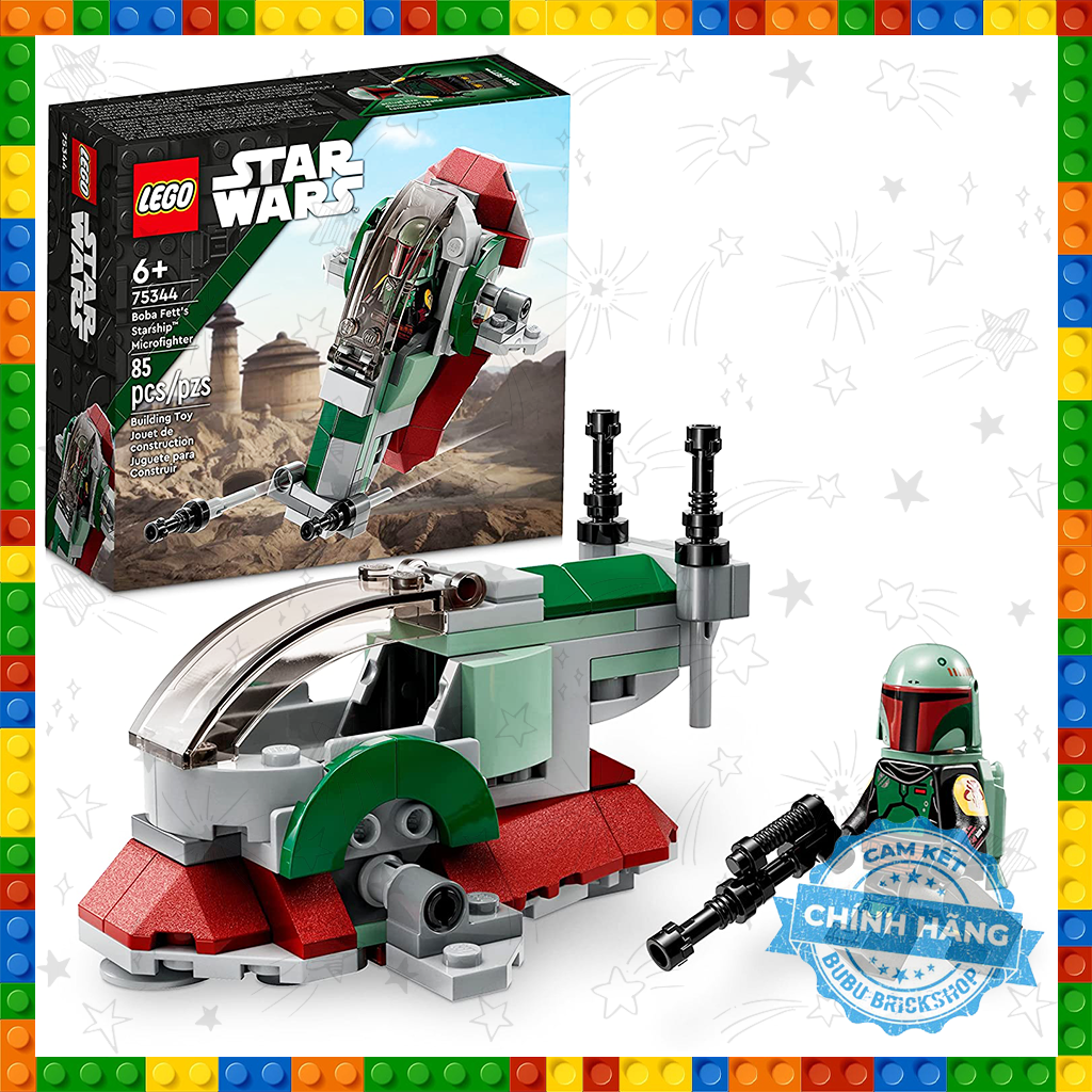 Lego Star Wars 75344 - Boba Fett's Starship Microfighter - Bộ xếp hình Lego Phi thuyền của Boba Fett