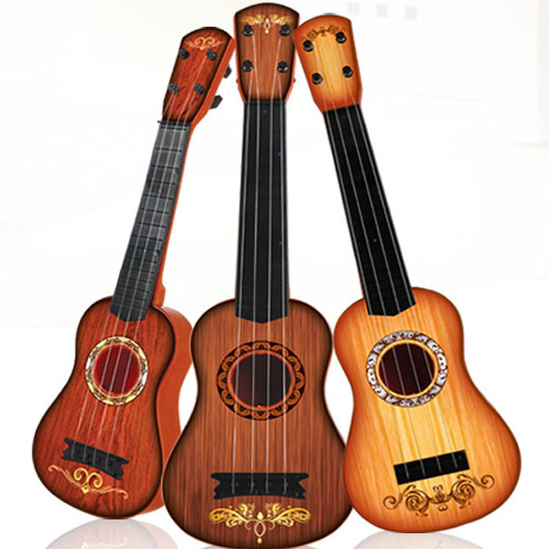 Đàn đồ chơi tập cơ bản cho người mới - Đàn Ukulele Nhỏ Đàn Guitar Mini 4 Dây Có Thể Chơi Giáo Dục Sớm Đồ Chơi Âm Nhạc- Đàn Ghita cho bé