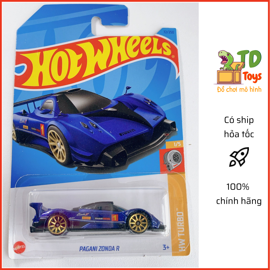 Xe mô hình hotwheels chính hãng, tỷ lệ 1:64 - pagani zonda r