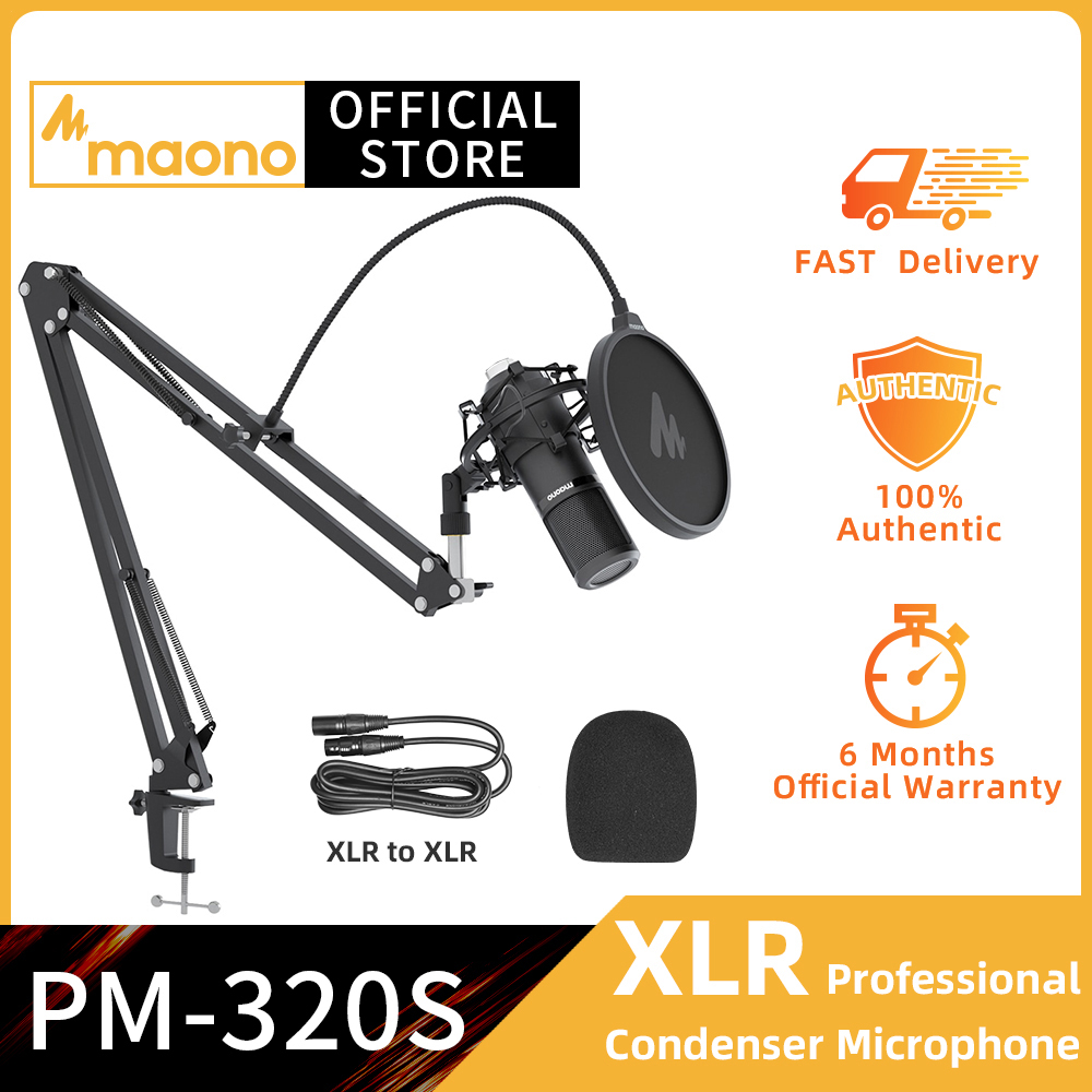 MAONO PM320S XLR Micro Điện Dung Bộ Chuyên Nghiệp Cardioid Thanh Nhạc Phòng Thu Mic Thu Âm Cho Các Tuyến Thoại Qua Nhà-Phòng Thu