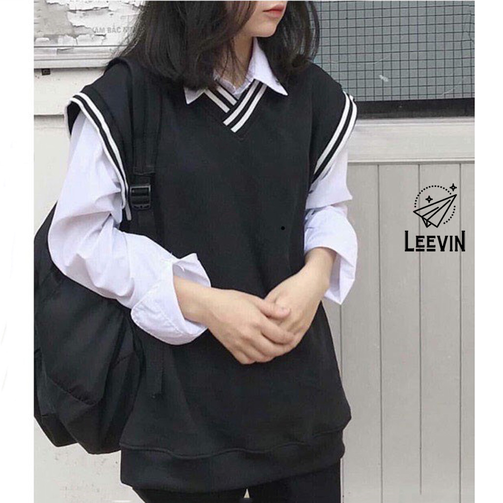 Áo Gile Form Rộng Unisex Phong Cách Ulzzang - Áo Gile Basic Nam Nữ Leevin Store