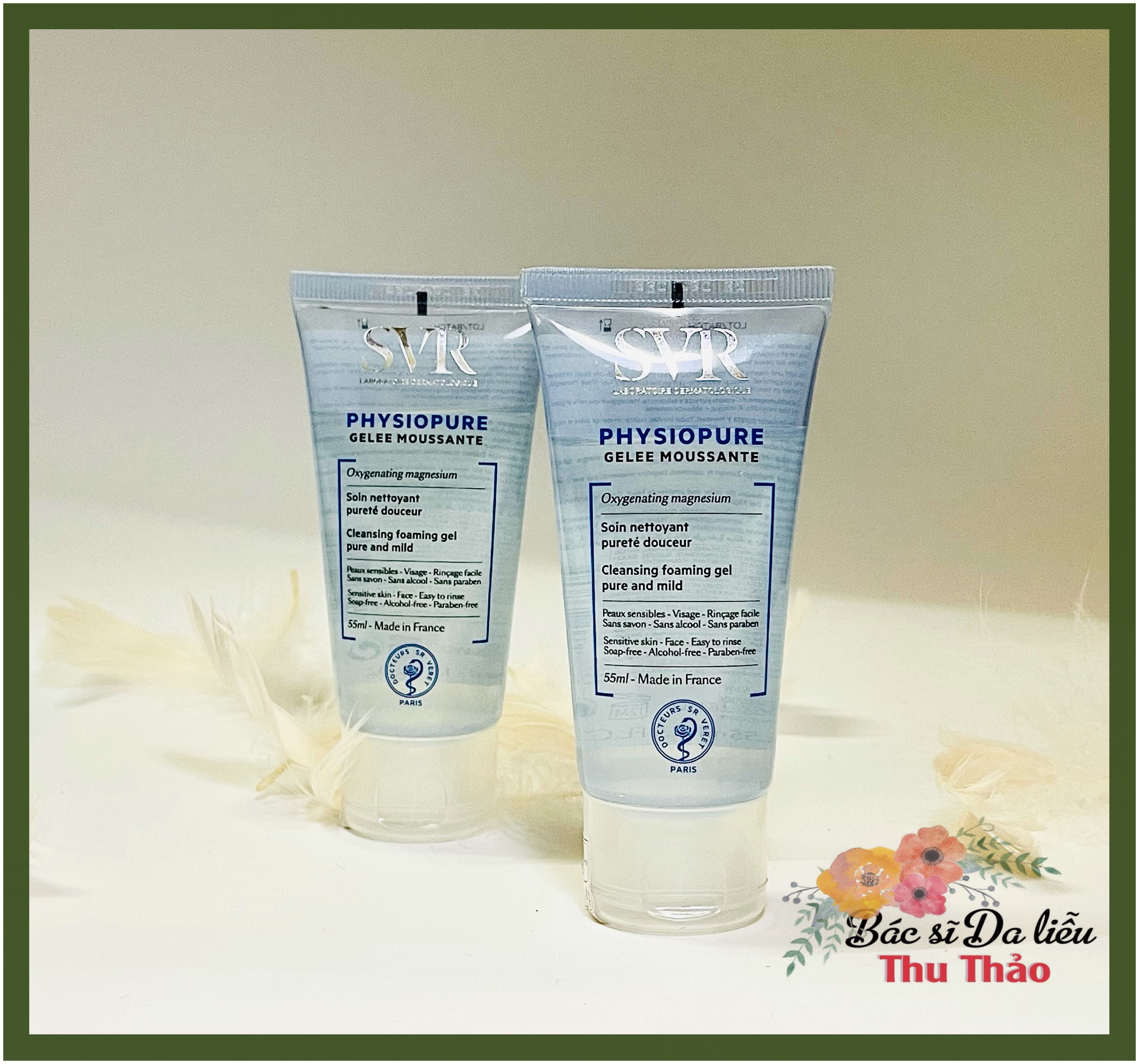 Gel rửa mặt svr physiopure dành cho da dầu mụn nhạy cảm