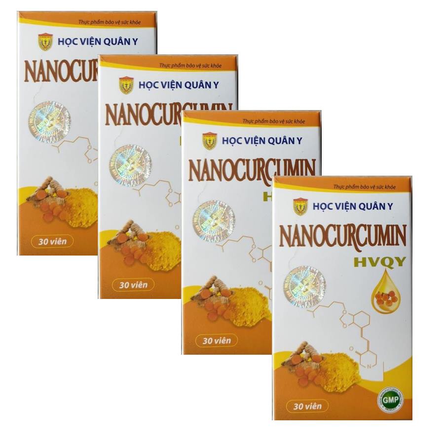 4 Hộp Nano Curcumin HVQY Học Viện Quân y giảm đau dạ dày, tá tràng, giúp đẹp da