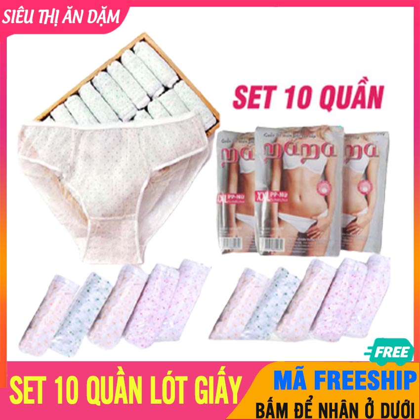 [Set 10] Quần Lót Giấy Cho Mẹ Sau Sinh ( Size Dưới 60kg), Dùng 1 Lần Cho Mẹ Sau Sinh - Đồ Lót Bầu, Quan Lot Cho Ba Bau, Quan Lot Giay Sau Sinh, Quần Lót Cho Bà Bầu, Quần Lót Bầu, nội y bà bầu - 5 Quan lot giay - sieu thi an dam