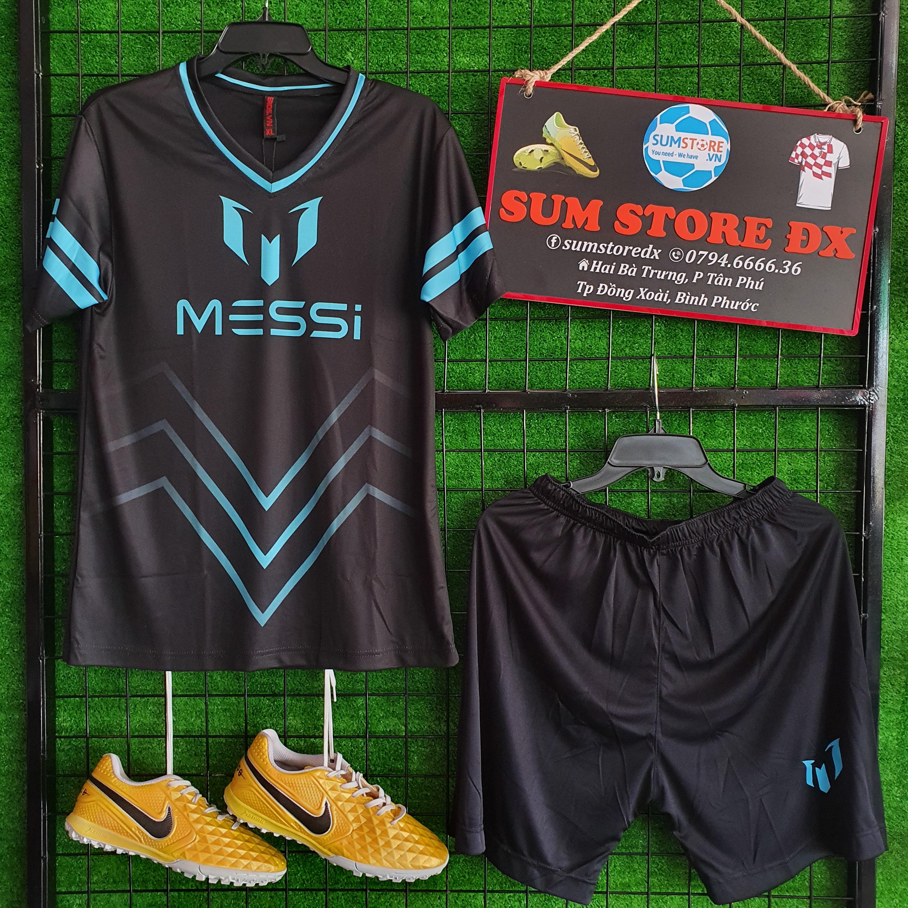 Bộ đồ đá banh – áo bóng đá messi đen