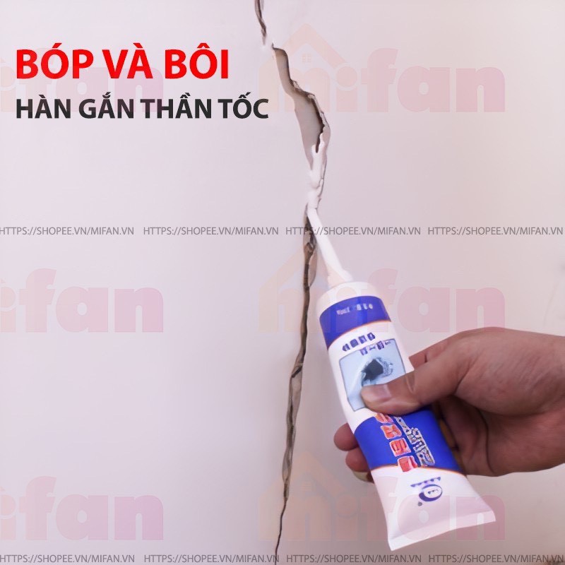 Keo chống thấm vá vết nứt tường đa năng cực bền - Keo trám tường thông minh cao cấp _Nloan12