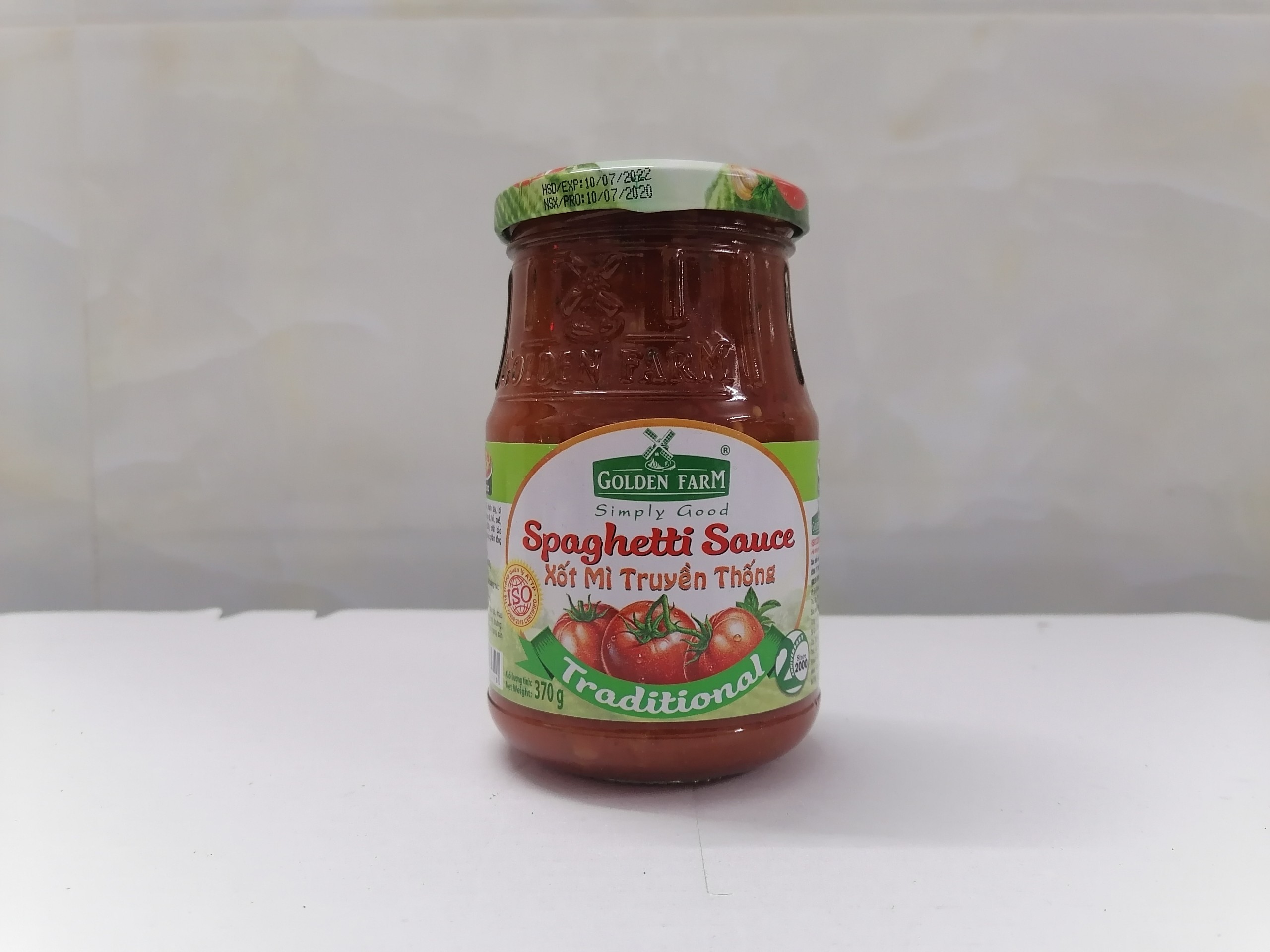 [370g (lọ nhỏ) – Truyền thống] Xốt pizza, mì Ý [VN] GOLDEN FARM Traditional Spaghetti Sauce (bph-hk)