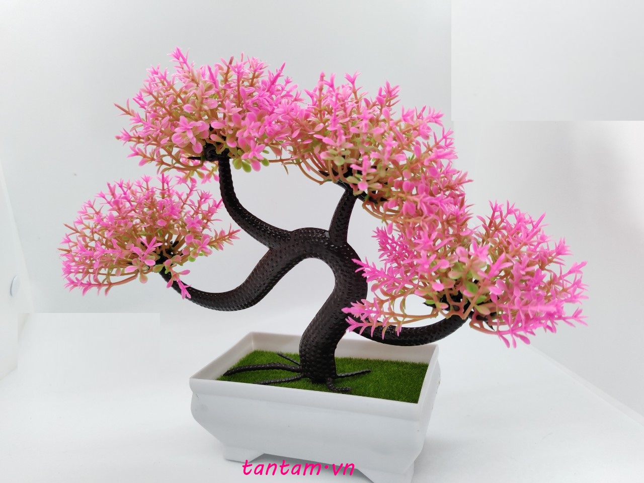 Hoa giả Chậu hoa anh đào bonsai để bàn mini