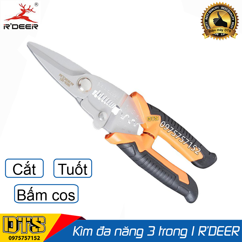 Kìm đa năng cao cấp 3 trong 1 r'deer 120-6280 8inch/200mm
