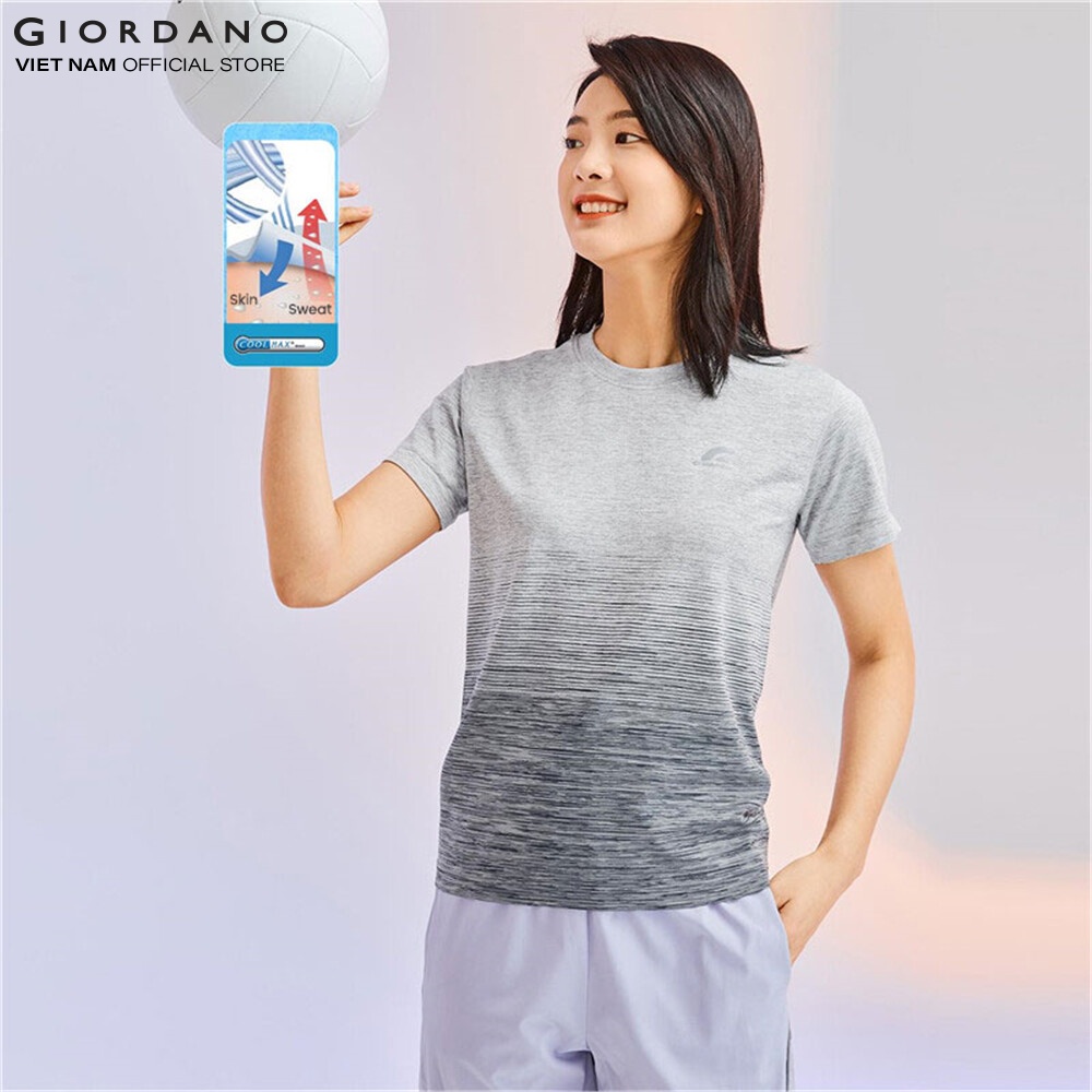 Giordano áo thun thể thao nữ g-motion coolmax 05320240
