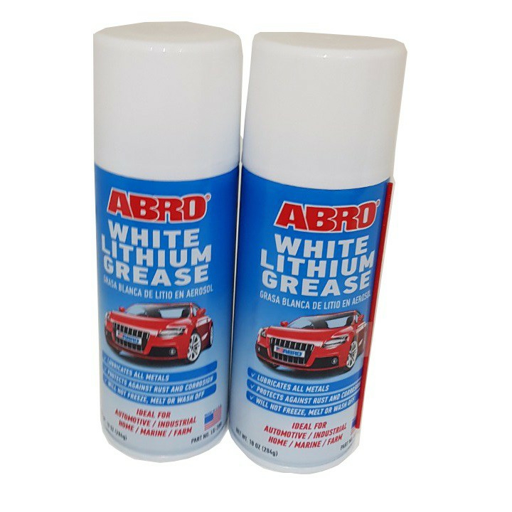 Chai Xịt Mỡ Bò Dạng Nước ABRO WHITE LITHIUM GREASE (284g)