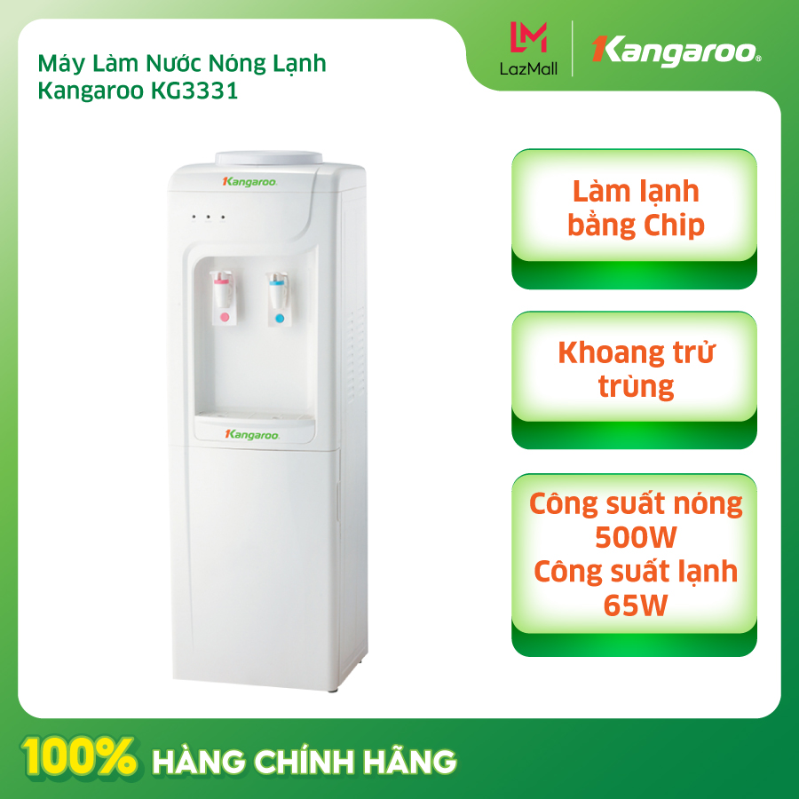 Máy làm nóng lạnh nước uống Kangaroo KG3331 - Khoang khử trùng - Hàng chính hãng