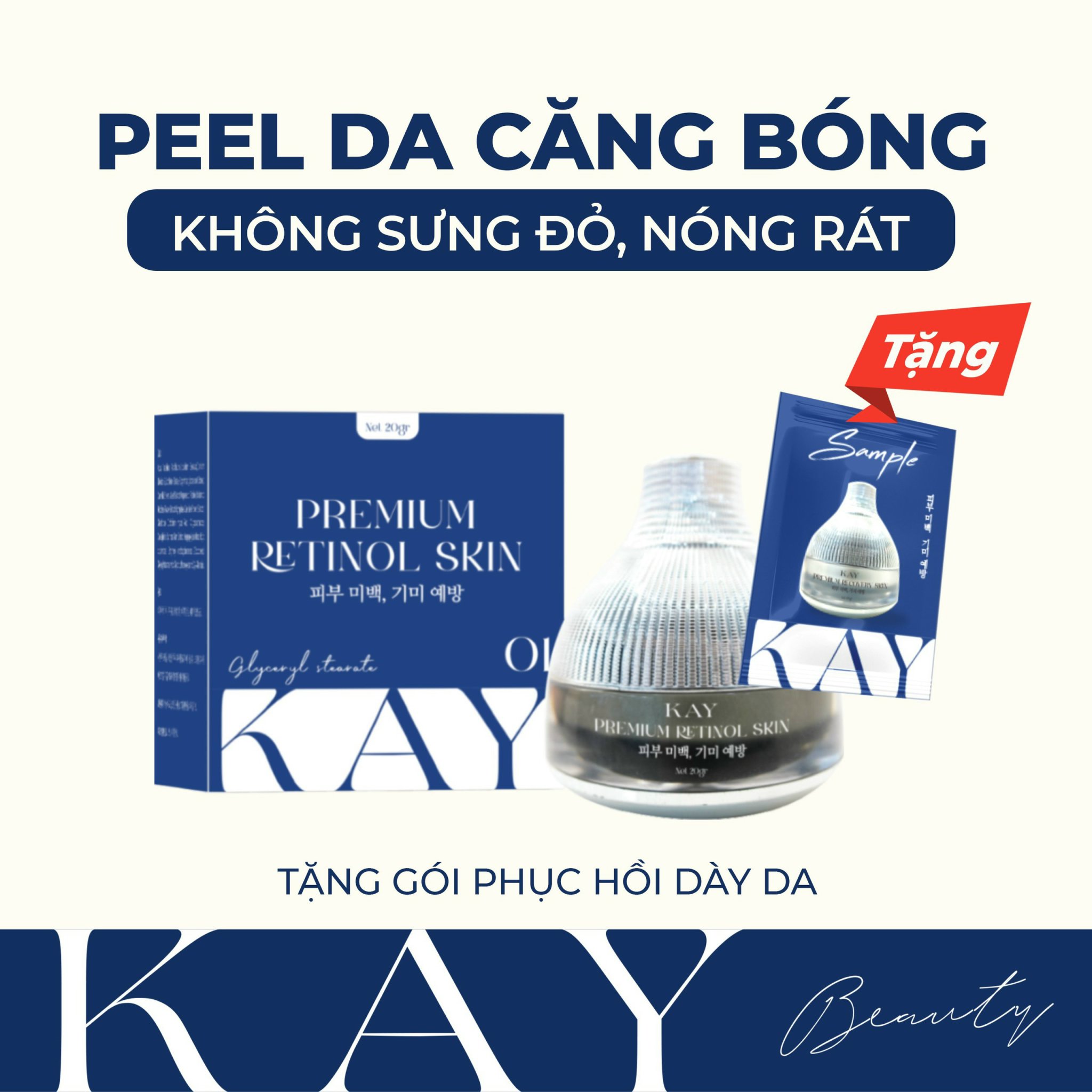Peel da retinol không sưng không nóng rát kay beauty
