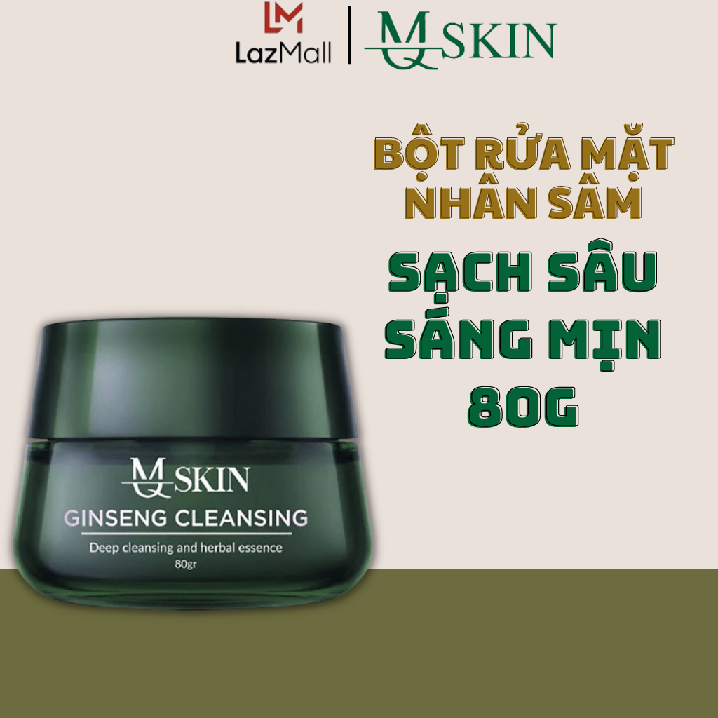 Bột rửa mặt mq skin thảo dược trị mụn sạch sâu 80gr chính hãng, bột rửa mặt mqskin, sữa rửa mặt mq skin