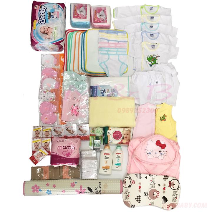 Combo sơ sinh trọn gói mẹ tròn con vuông