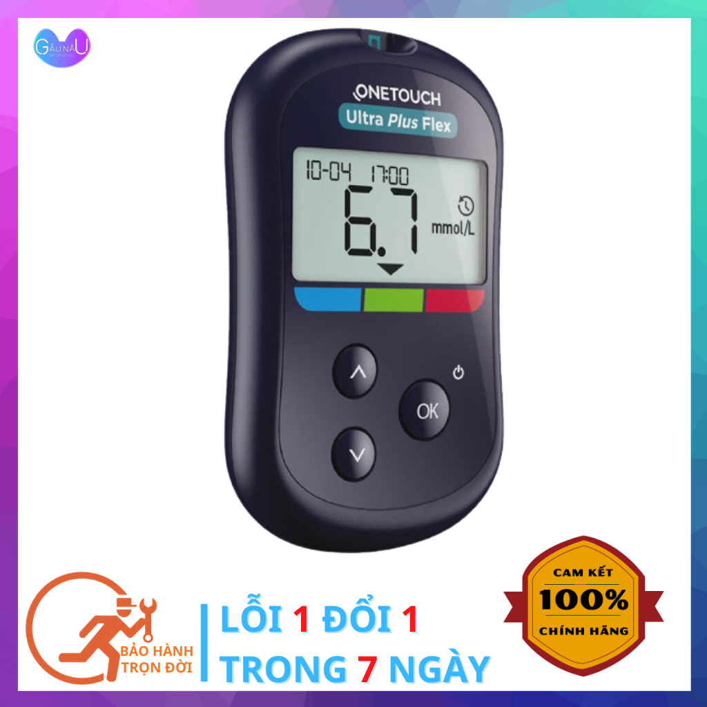 Máy ĐO ĐƯỜNG HUYẾT OneTouch Ultra PLus Flex - Bảo Hành Trọn Đời - Máy Đo Tiểu Đường OnTouch Plus Cao Cấp
