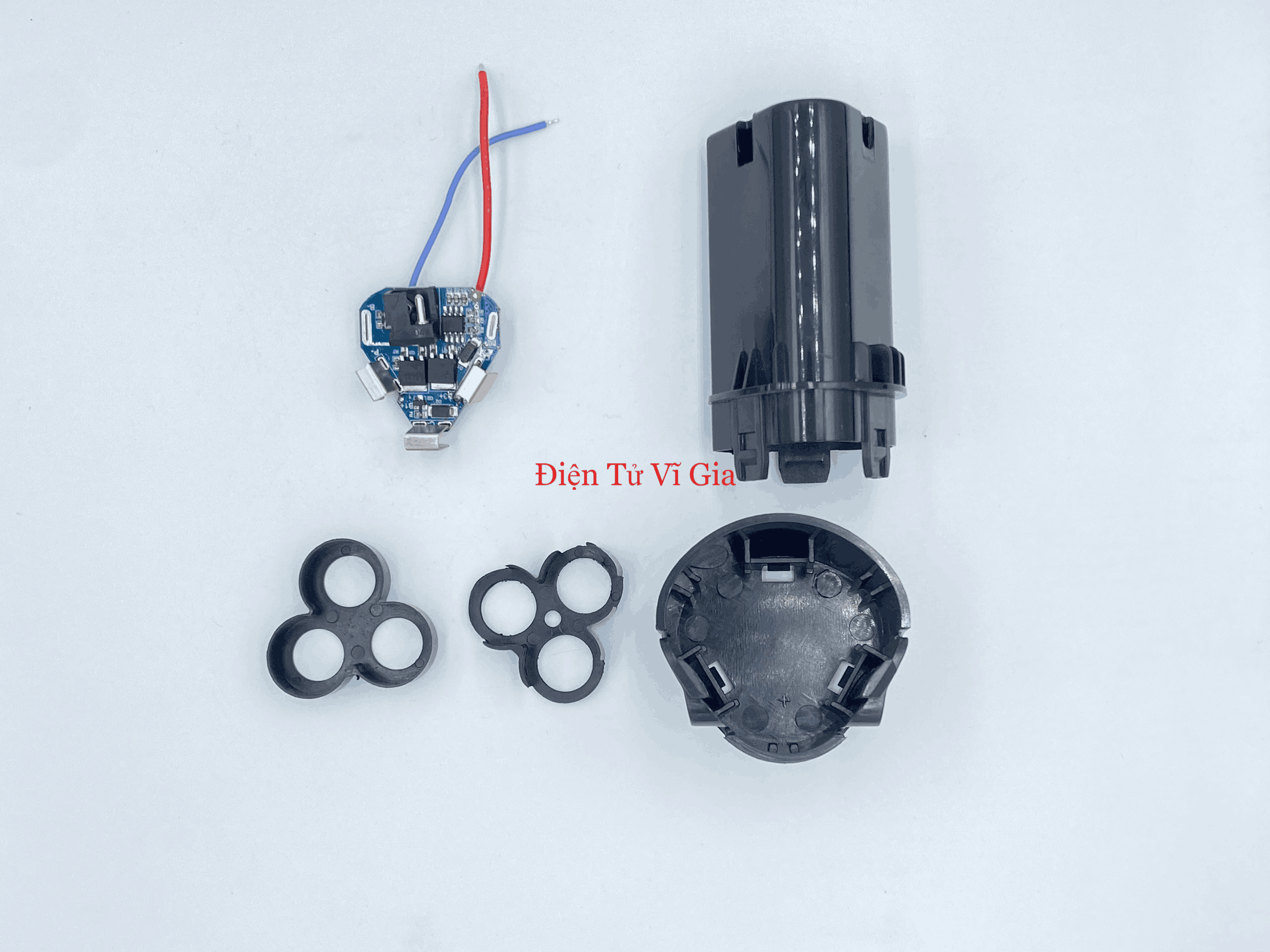 Vỏ mạch pin tam giác 12V kèm mạch