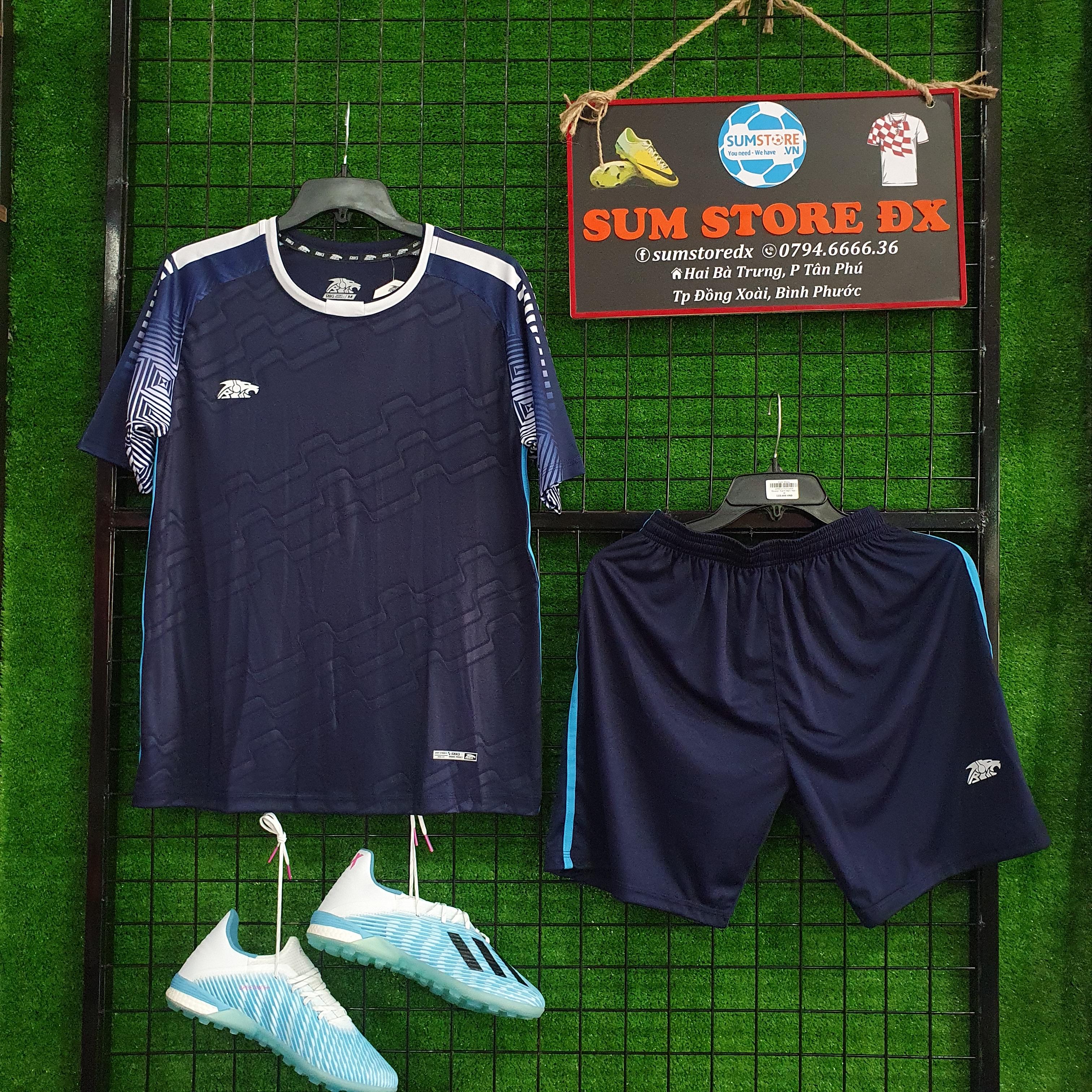 Bộ Đồ Đá Banh –  Áo Bóng Đá KLG Riki Quator Xanh Đen