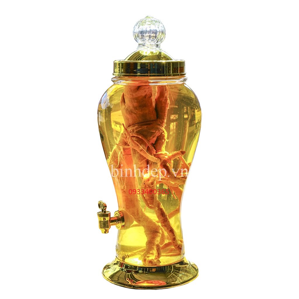 Bình thuỷ tinh ngâm rượu 4 lít có vòi cao cấp thương hiệu Phú Hoà xuất xứ Việt Nam