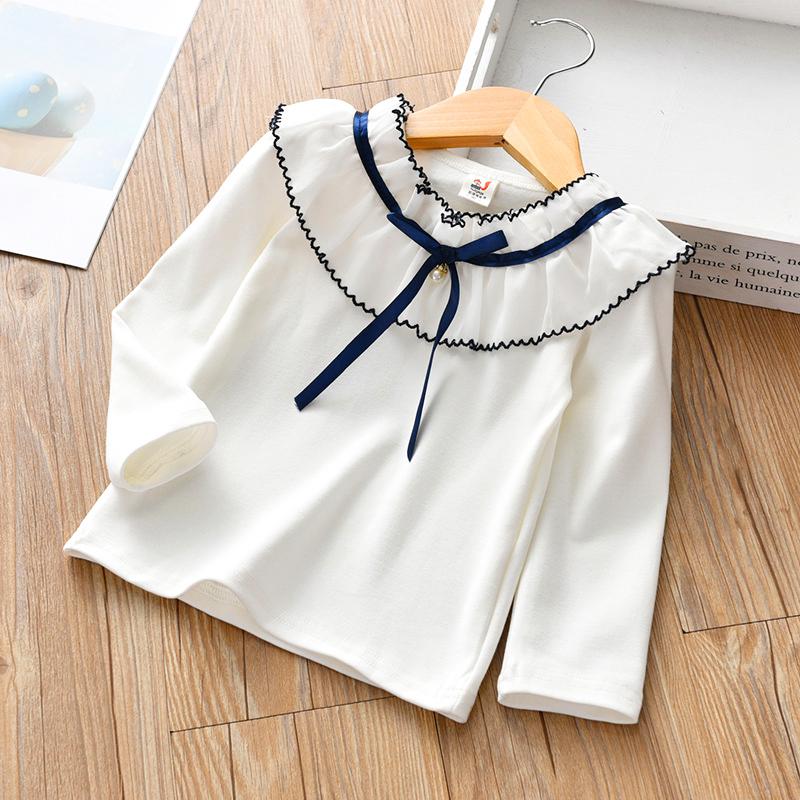 Áo thun bé gái 3-8 tuổi phối cổ áo công chúa xinh xắn BBShine - A003