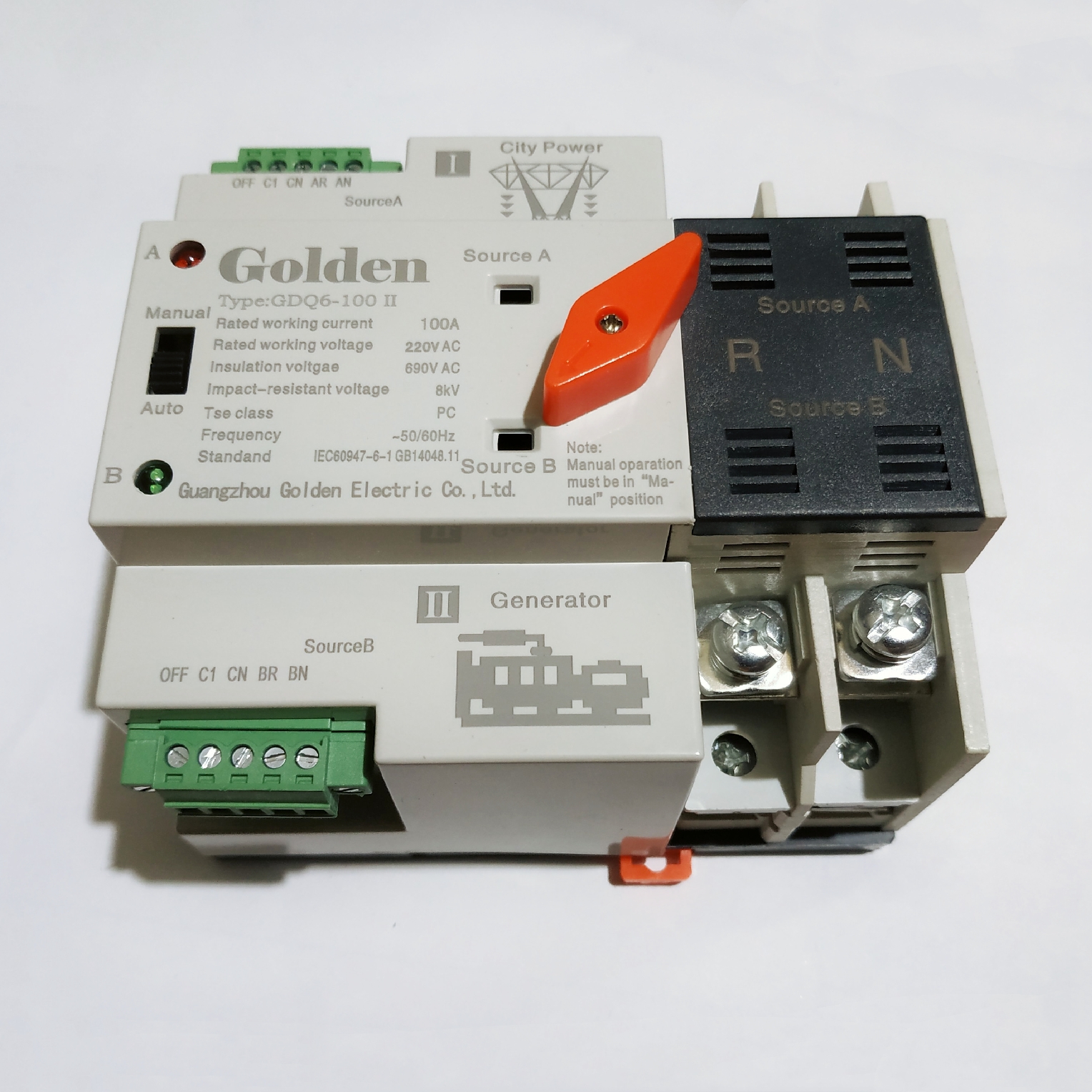 Bộ chuyển nguồn tự động ATS Golden GDQ6 100A /2P