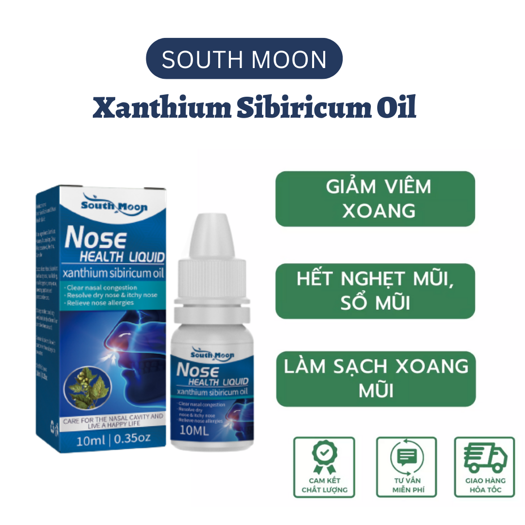 Xịt Xoang Mũi South Moon Hỗ Trợ Dứt Điểm Xoang chất thảo mộc tự nhiên - Giúp giảm ho, giảm viêm mũi, viêm xoang cấp và mãn tính hiệu quả