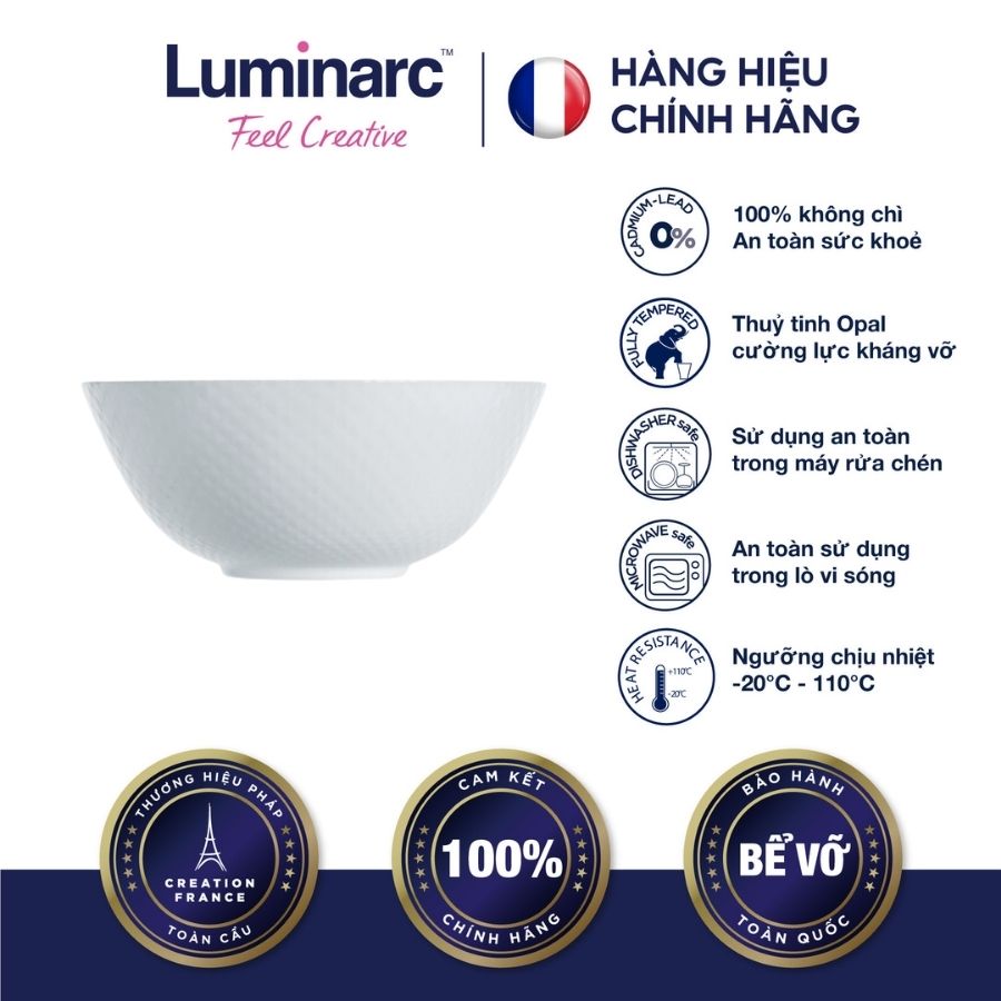 Bộ 6 chén thuỷ tinh luminarc diwali precious 12cm- ludiq1653