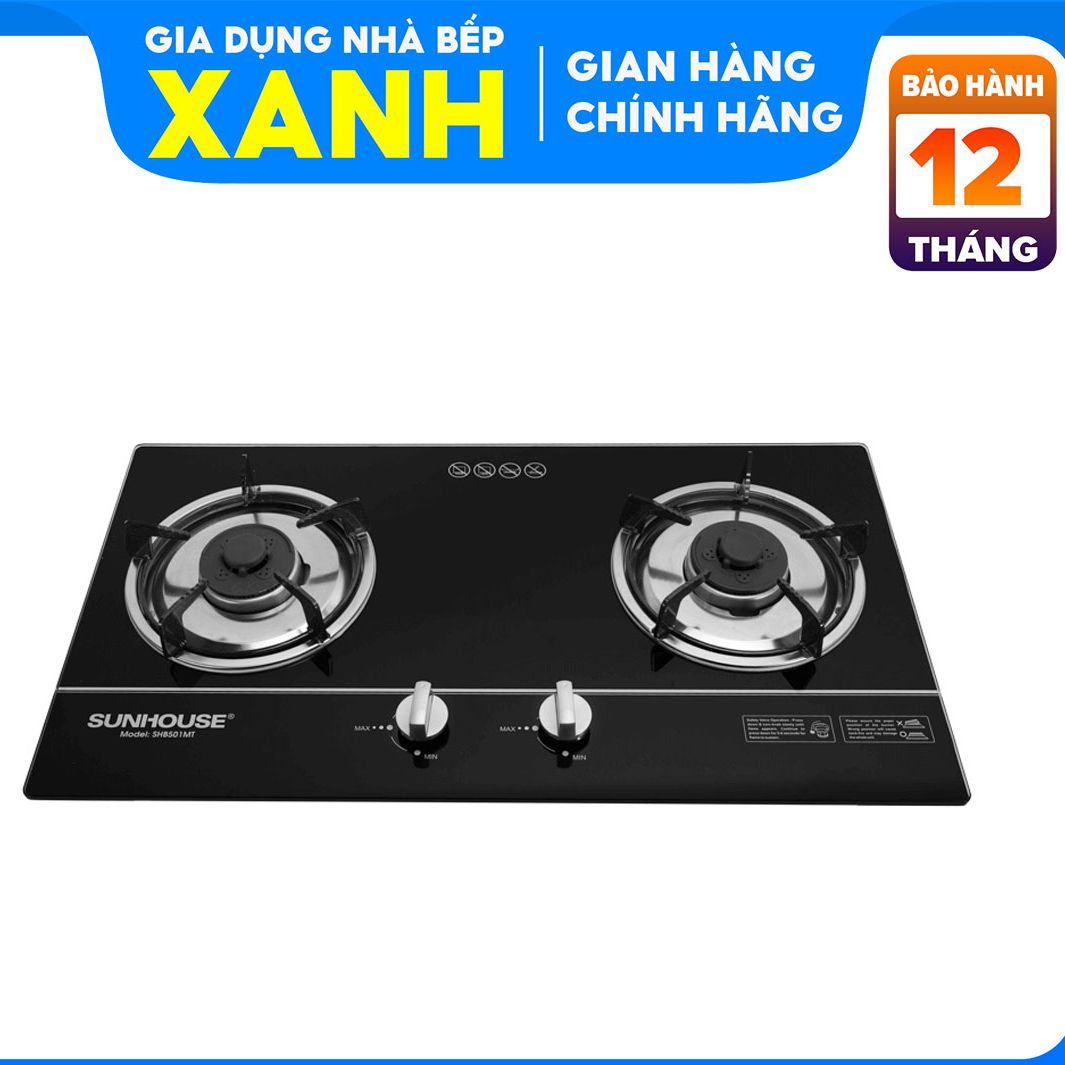 Bếp gas âm Sunhouse SHB 501MT Hàng trưng bày Mới 99% Tiết kiệm gas,đánh lửa IC ,Đầu đốt bằng đồng thau Bảo Hành 12 Tháng