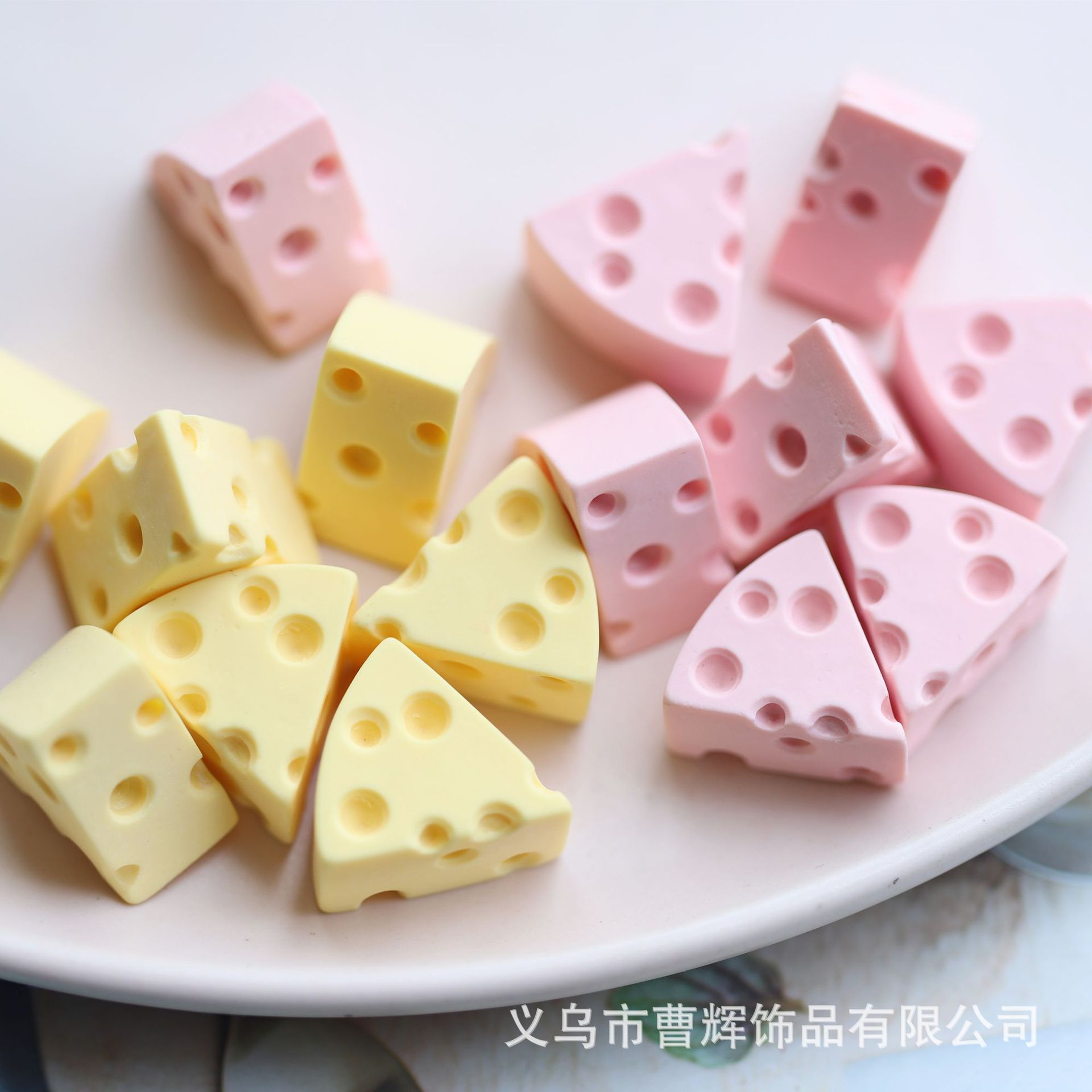 Charm hình miếng phomat, mô hình phomat thu nhỏ làm đồ trang trí, nguyên liệu làm đồ handmade, phụ kiện đồ chơi, DIY