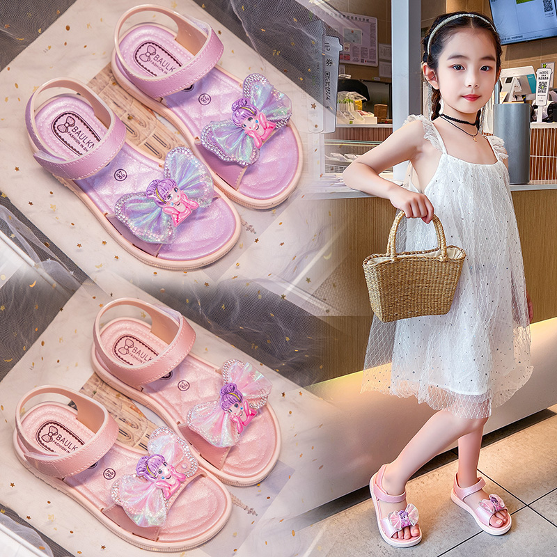 Dép xăng đan sandal bé gái đi học đi chơi chất cao su hình công chúa đẹp