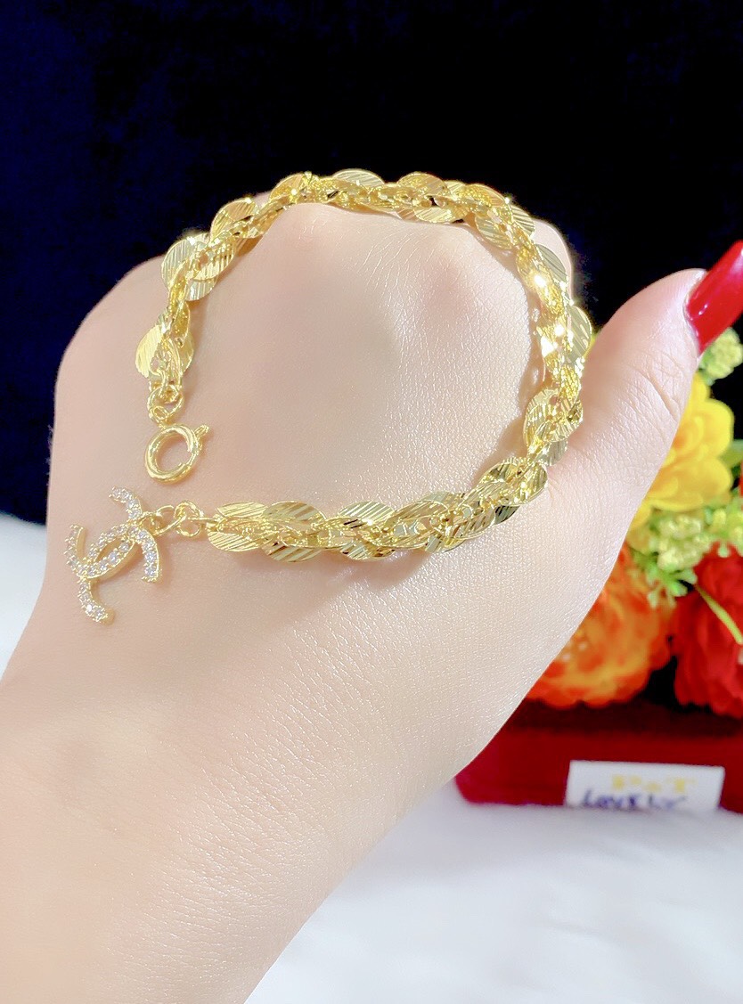 Lắc tay nữ phụng xòe mạ 18k cao cấp p1046