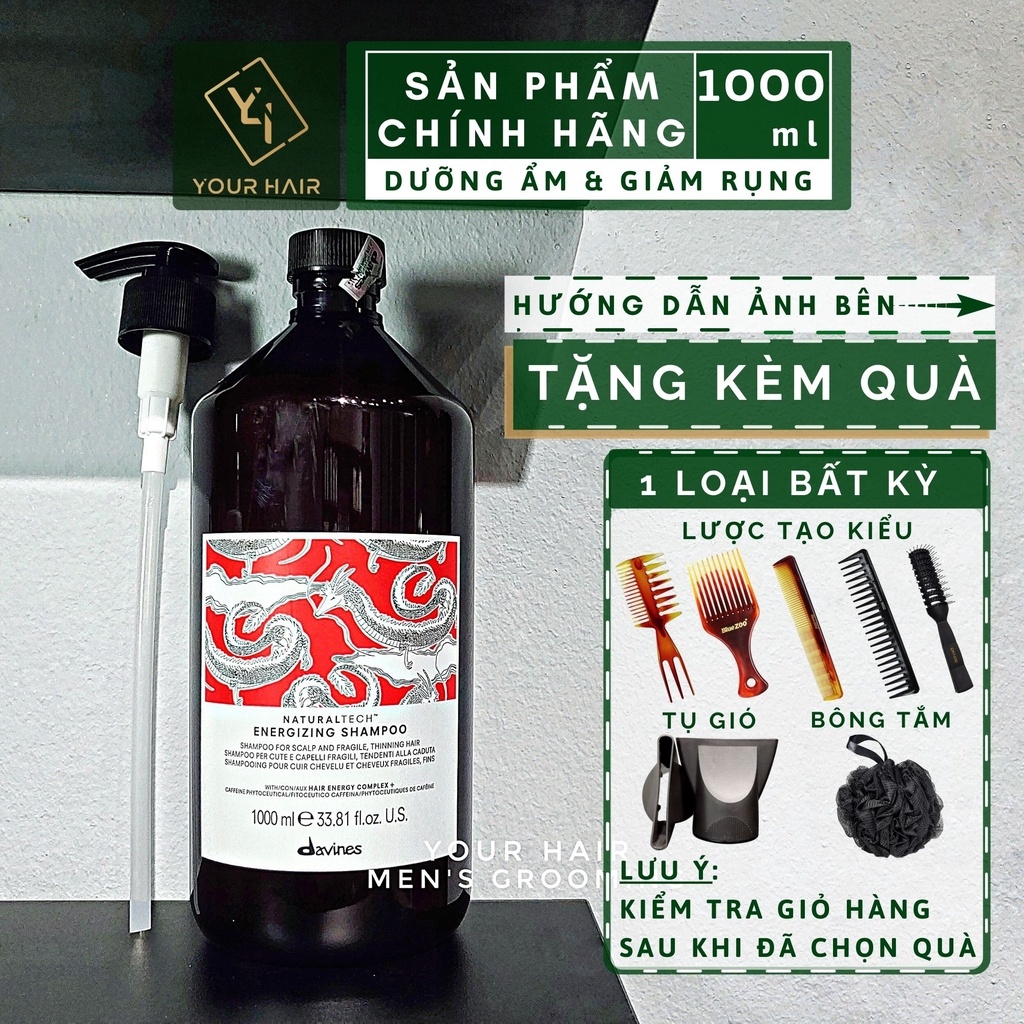 ۞ Dầu gội chống rụng tóc Davines NaturalTech Energizing Shampoo - 1000ml